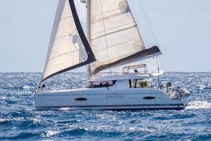 underway, FP 41 Lipari, catamaran for sale