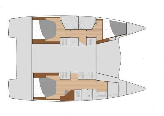 diagram, FP 40 Lucia, catamaran for sale