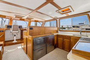 interior, Maine Cat P-47, trawler for sale
