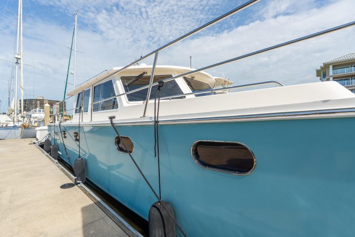 exterior, Maine Cat P-47, power catamaran for sale