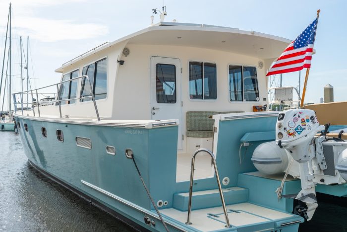 exterior, Maine Cat P-47, power catamaran for sale