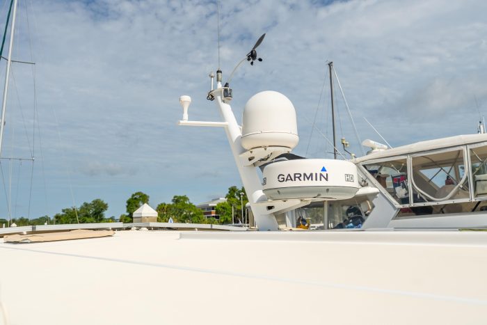 deck, Maine Cat P-47, power catamaran for sale