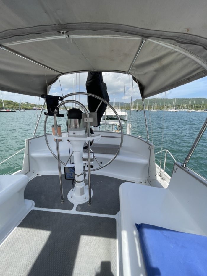 cockpit, Challenger 42, sailboat for sale