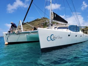 exterior, Voyage 520, catamaran for sale