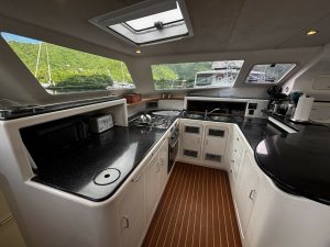 navigation station, Voyage 520, catamaran for sale