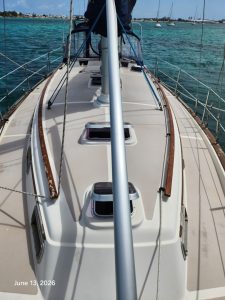 deck, Island Packet 38, sailboat for sale