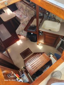 salon, Island Packet 38, sailboat for sale