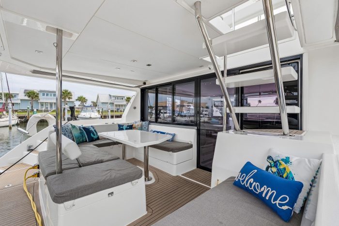cockpit, Leopard 43 PowerCat, power catamaran for sale