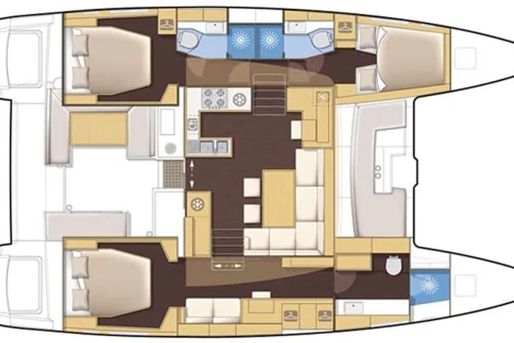 diagram, Lagoon 450, catamaran for sale