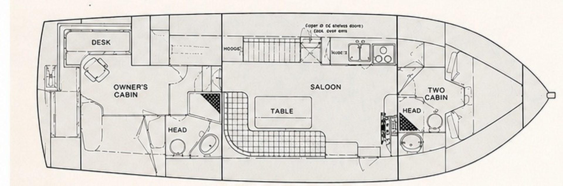 diagram, Grand Banks 42 Classic, trawler for sale