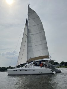 underway, Privilege 495, catamaran for sale