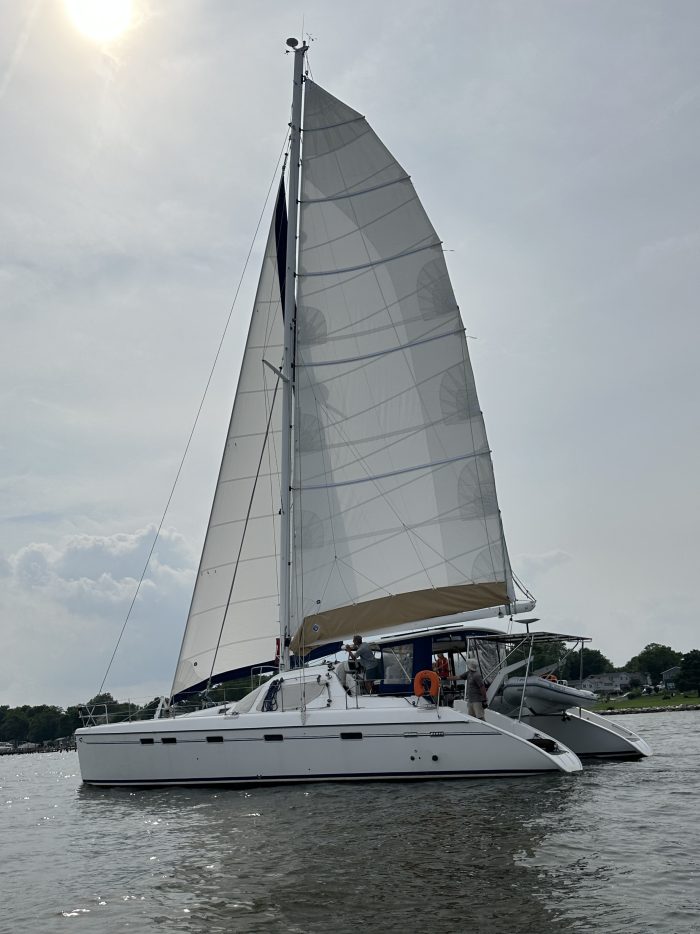 underway, Privilege 495, catamaran for sale