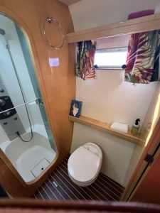 bath, Privilege 495, catamaran for sale