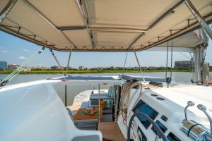 helm, Lagoon 38, catamaran for sale