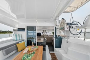 helm, Lagoon 38, catamaran for sale