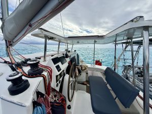 helm, Lagoon 380, catamaran for sale