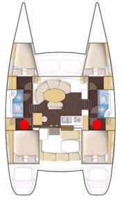 diagram, Lagoon 380, catamaran for sale