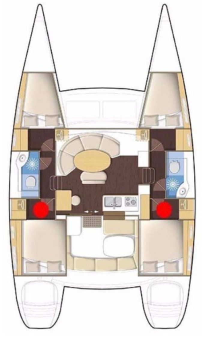 diagram, Lagoon 380, catamaran for sale