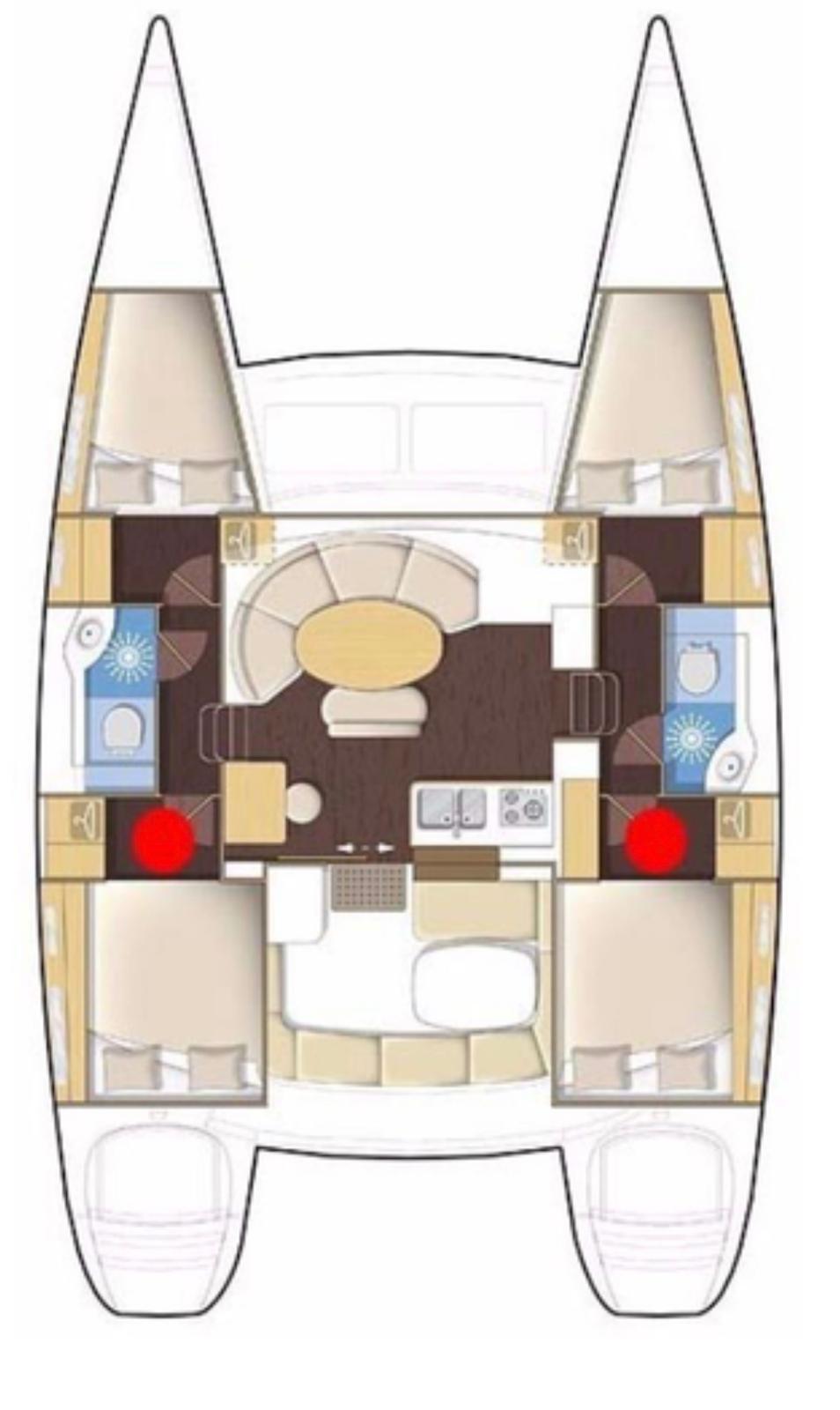 diagram, Lagoon 380, catamaran for sale
