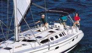 deck, Hunter, sailboat for sale