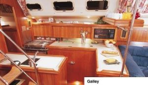 interior, Hunter, sailboat for sale