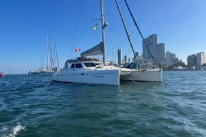 exterior, Voyage 440, catamaran for sale