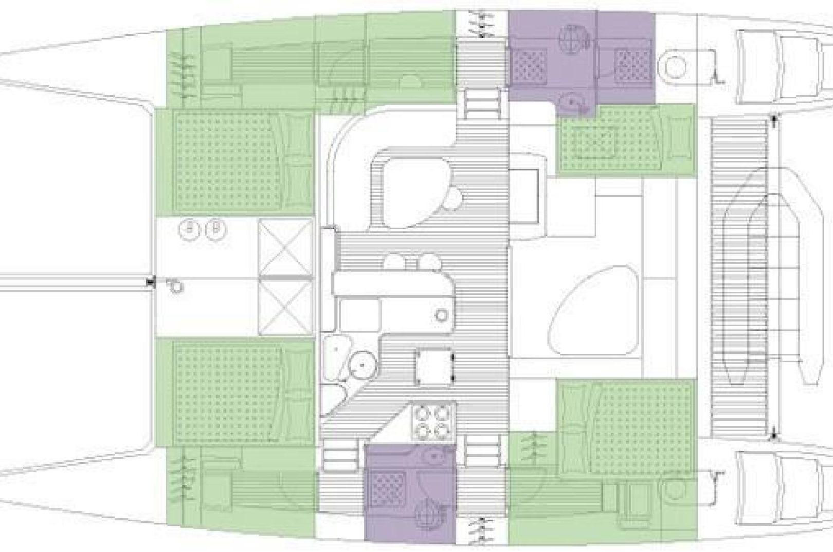 diagram, Voyage 440, catamaran for sale