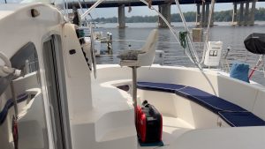 cockpit, FP 43 Belize, catamaran for sale