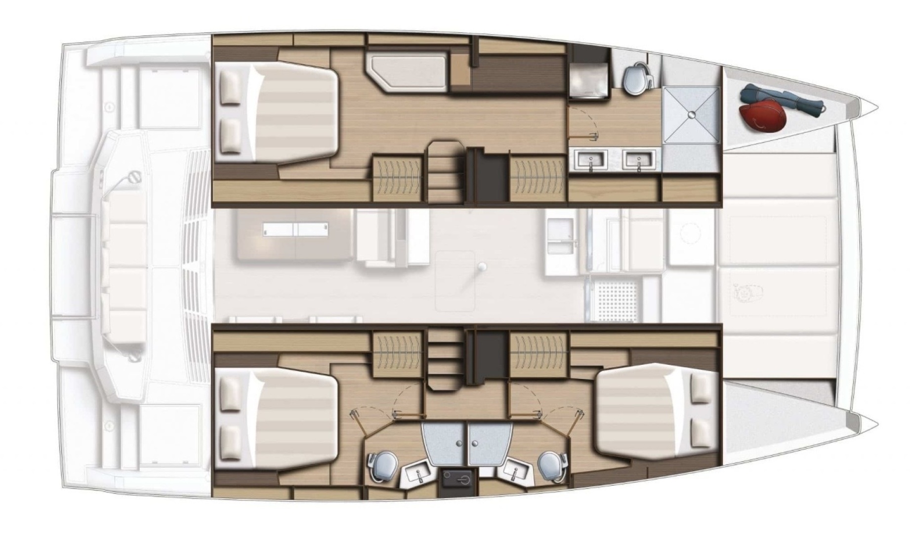 diagram, Bali 4.4, catamaran for sale