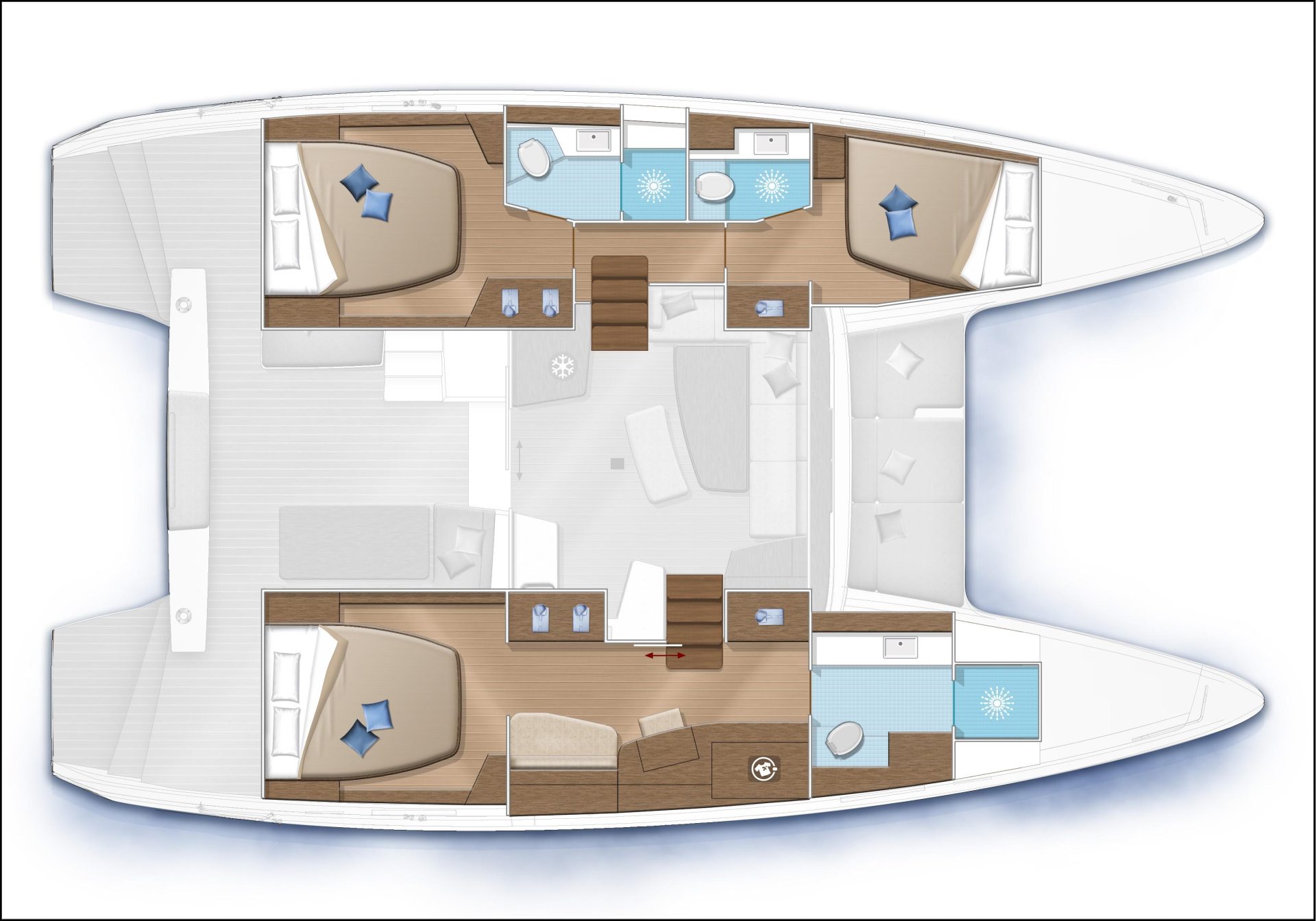 diagram, Lagoon 42, catamaran for sale