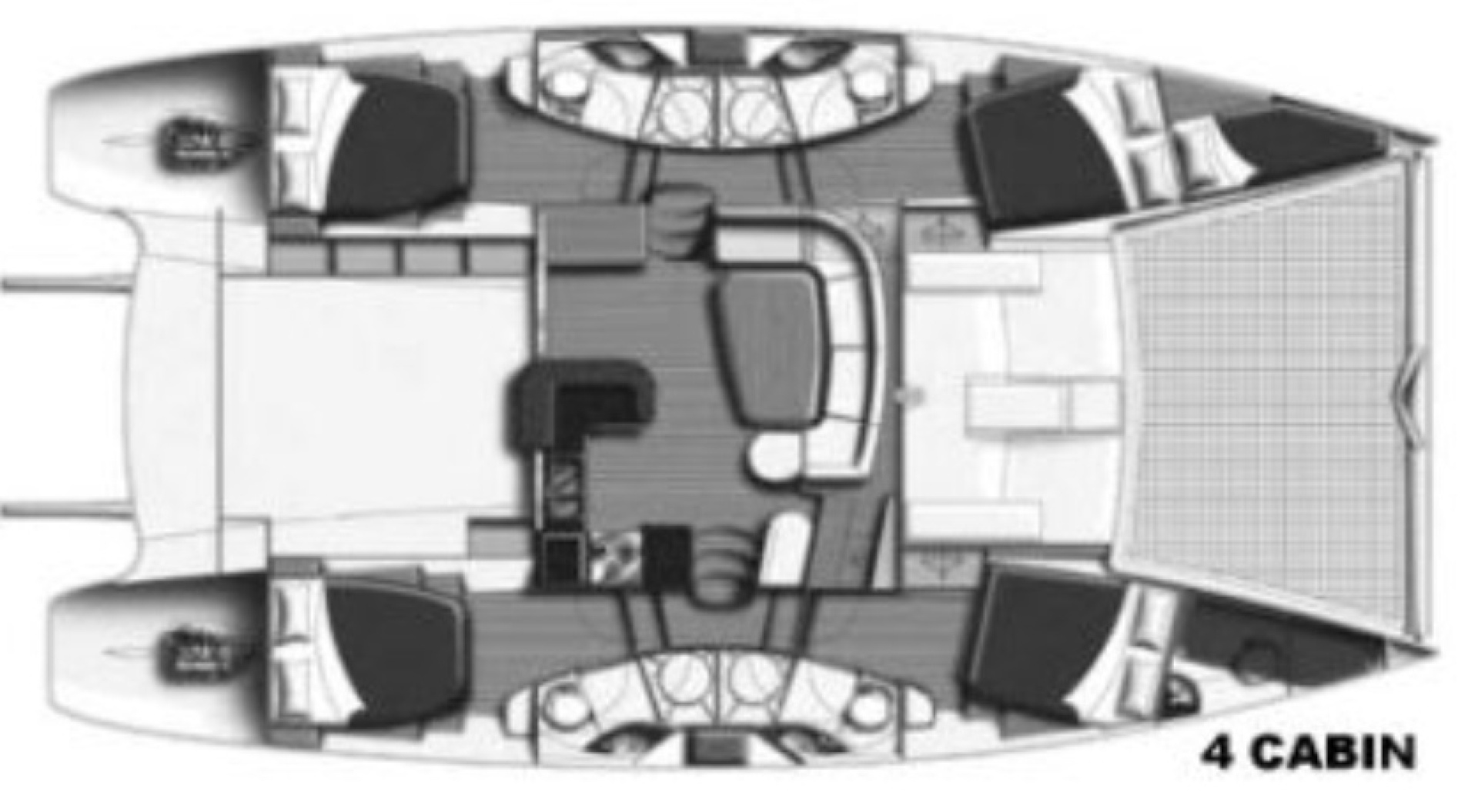 diagram, Leopard 46, catamaran for sale