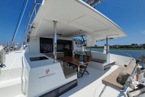 cockpit, FP 40 Lucia, catamaran for sale