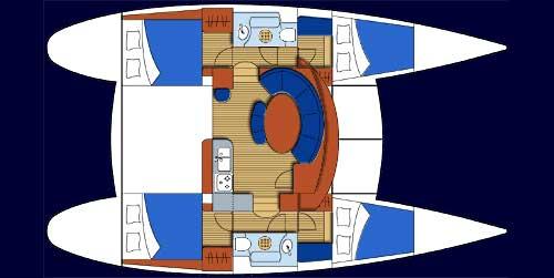 diagram, Lagoon 380, catamaran for sale