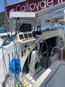 helm, Lagoon 380, catamaran for sale
