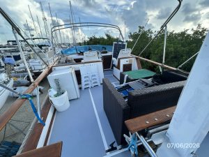cockpit, Monk 36, trawler for sale