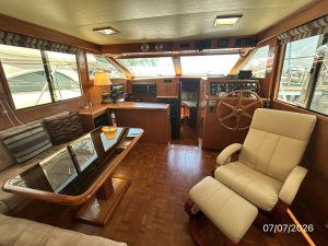 navigation station, Ocean Alexander 42, trawler for sale