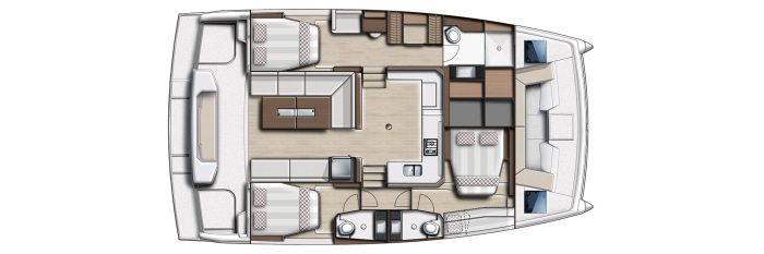diagram, Bali 40 Catspace, catamaran for sale