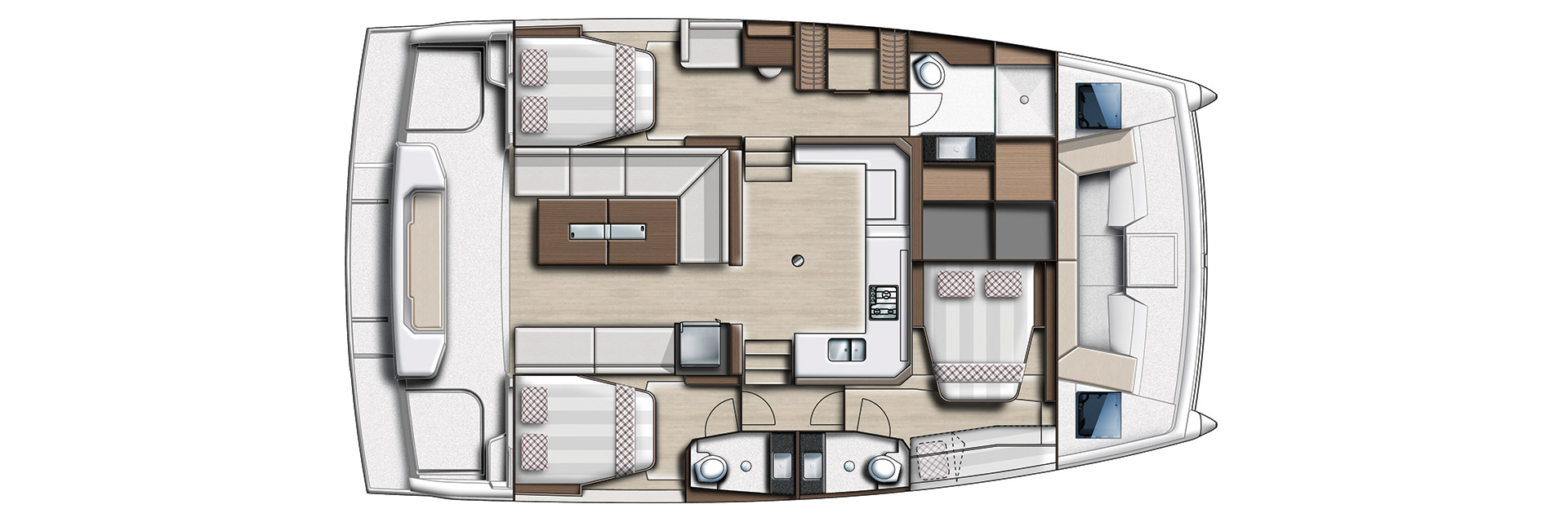 diagram, Bali 40 Catspace, catamaran for sale