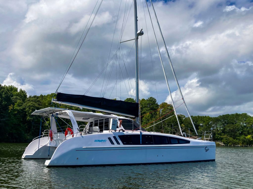 2023 Seawind 1260 S/V Anjuna profile at anchor