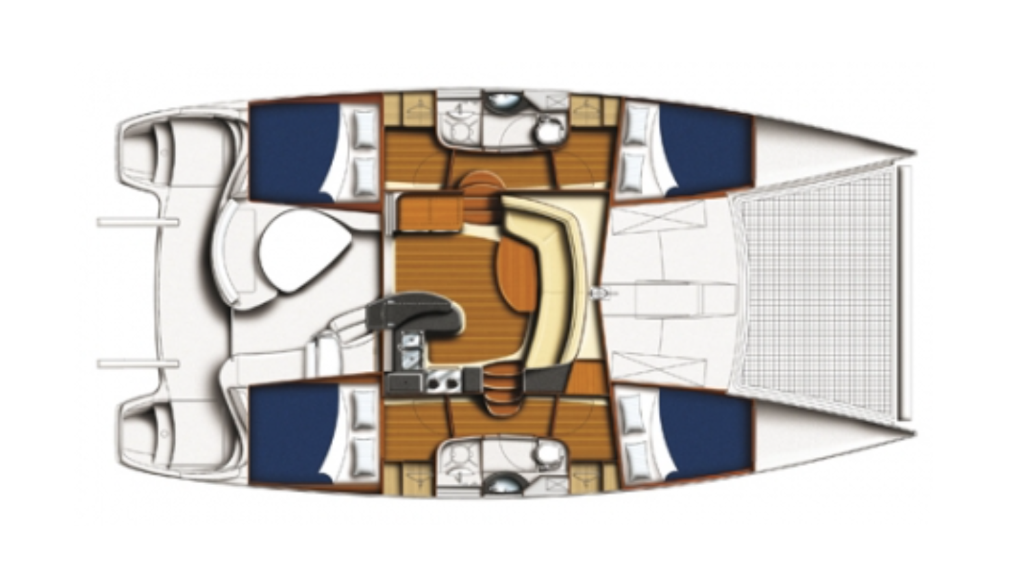 diagram, Leopard 40, catamaran for sale