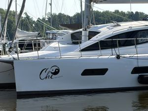 exterior, Xquisite X5, catamaran for sale