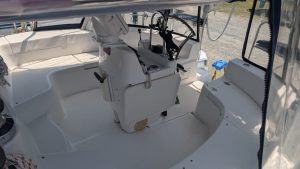 helm, Hunter 410, sailboat for sale