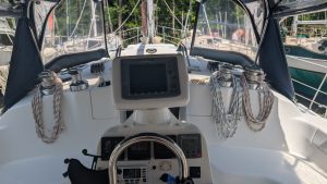 helm, Hunter 410, sailboat for sale