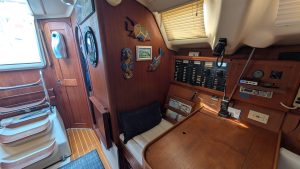 navigation station, Hunter 410, sailboat for sale
