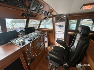 navigation station, Hatteras 48 LRC, trawler for sale