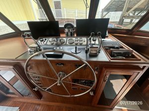 navigation station, Hatteras 48 LRC, trawler for sale