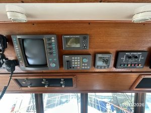 navigation station, Hatteras 48 LRC, trawler for sale