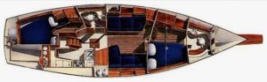 diagram, Island Packet, sailboat for sale