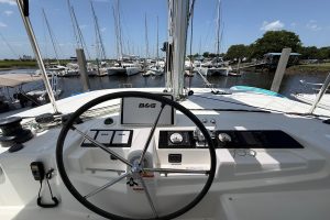 helm, Lagoon 46, catamaran for sale
