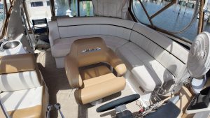 cockpit, Carver 396, trawler for sale